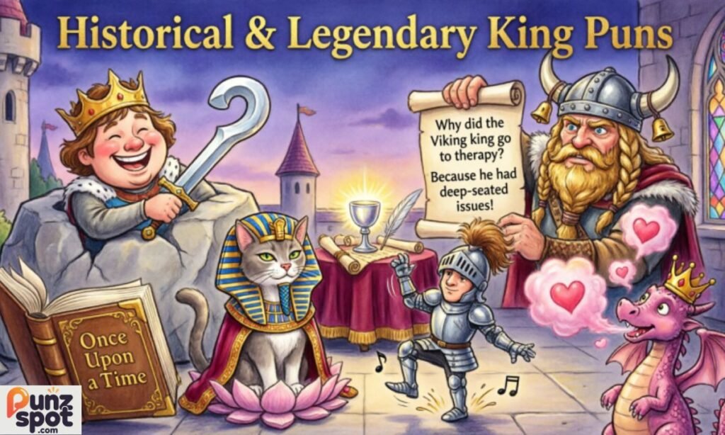 Historical & Legendary King Puns
