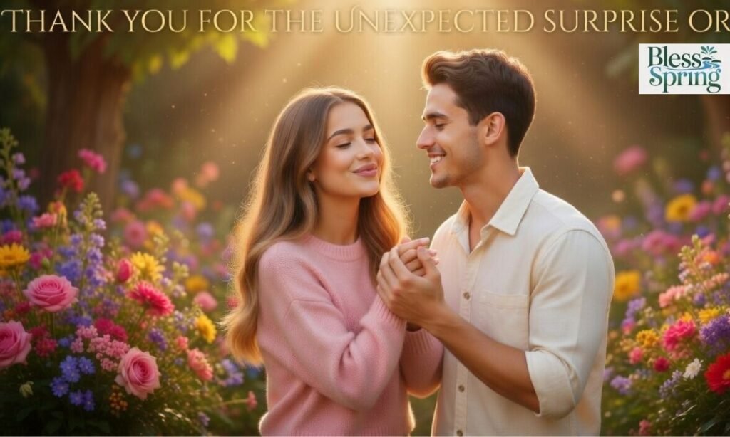 THANK YOU FOR THE UNEXPECTED SURPRISE OR GIFT
