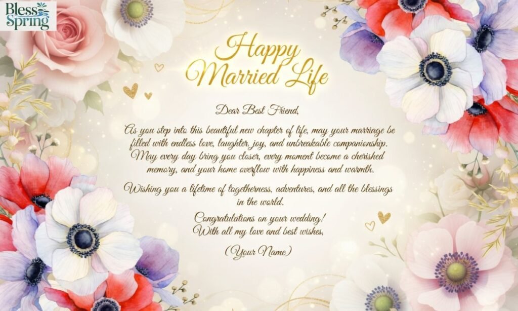 Happy Married Life Wishes Text Messages